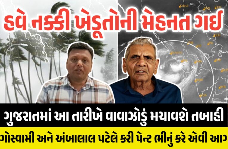 હવે નક્કી ખેડૂતોની મેહનત ગઈ, ગુજરાતમાં આ તારીખે વાવાઝોડું મચાવશે તબાહી, પરેશ ગોસ્વામી અને અંબાલાલ પટેલે કરી પેન્ટ ભીનું કરે એવી આગાહી…